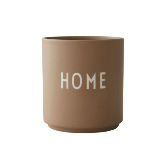 Beige "Home" Tasse von Design Letters aus Porzellan