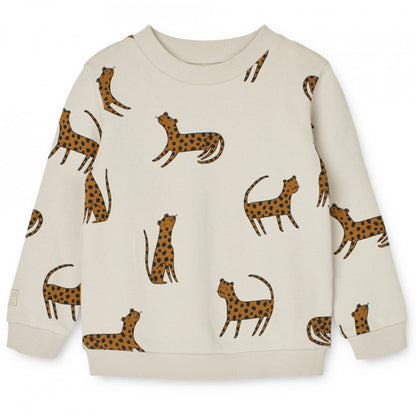 Beiges Liewood Sweatshirt/Pullover mit Leoparden-Motiv, verschiedene Größen