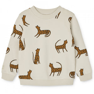 Beiges Liewood Sweatshirt/Pullover mit Leoparden-Motiv, verschiedene Größen