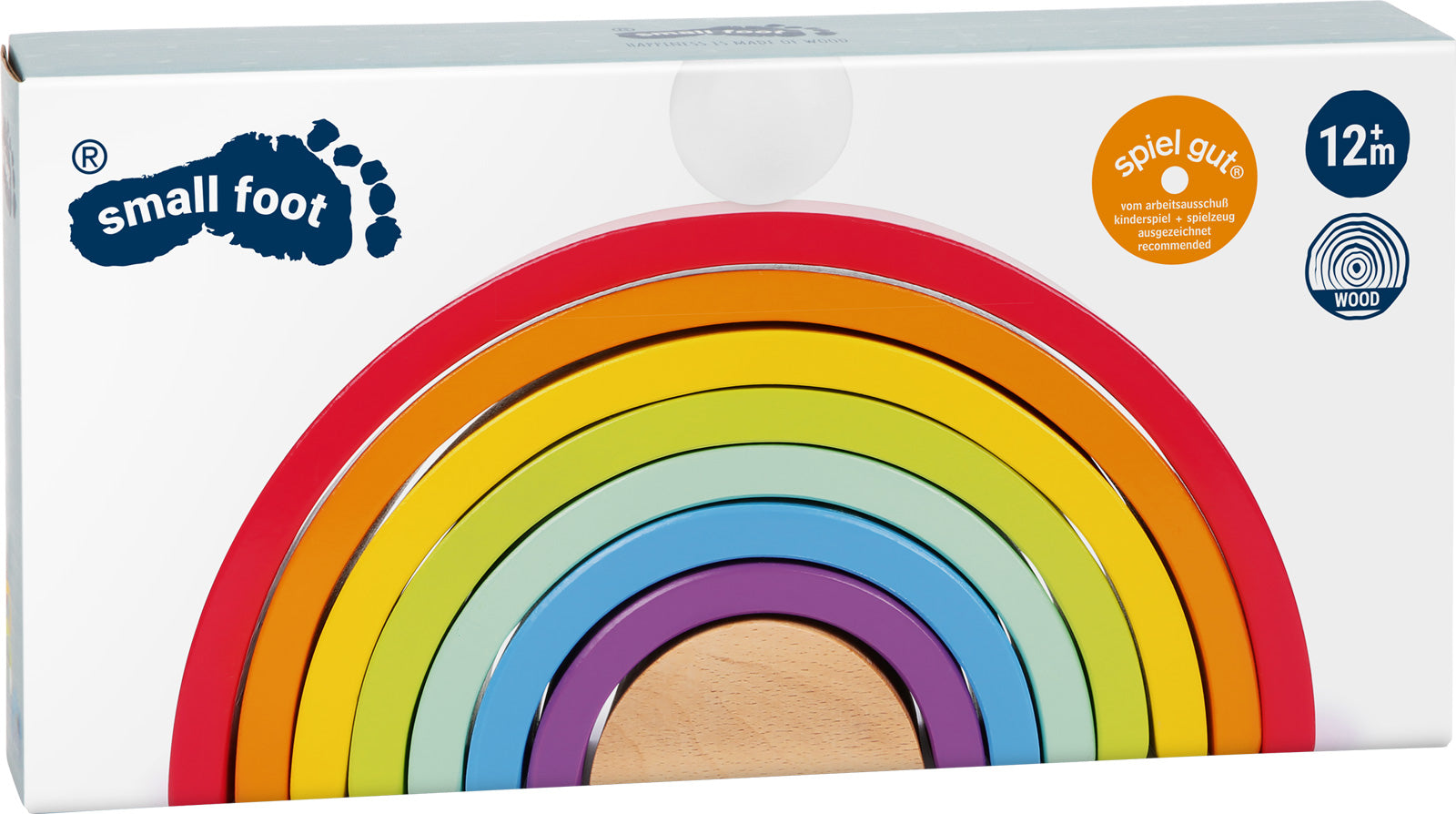 Bunter Holzregenbogen zum Spielen für Kinder ab 12 Monaten