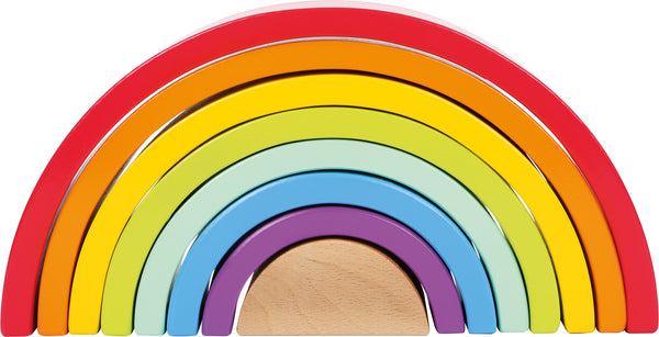 Bunter Holzregenbogen zum Spielen für Kinder ab 12 Monaten