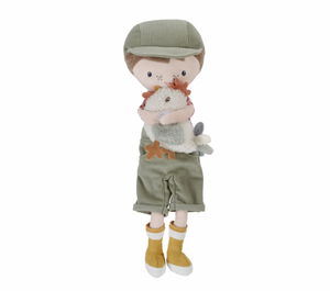 Kuschelpuppe "Jim mit Huhn" von Little Dutch, 35cm