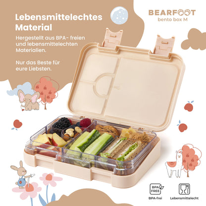 Bentobox-Brotdose mit Dino-Motiv und Fächern