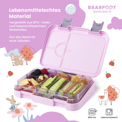 Bentobox-Brotdose mit Lama-Motiv und Fächern