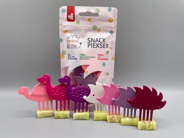 Gemischte Snackpiekser "Think Pink" von Pieksi & Griffel, 7er Set