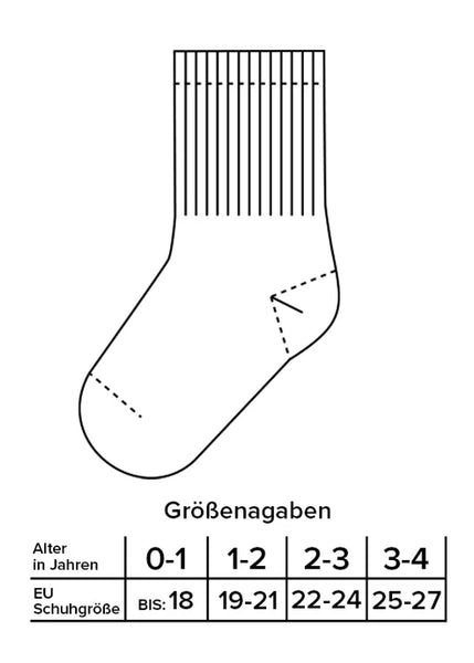 Socken mit lila Smiley für Babys und Kinder bis Größe 34