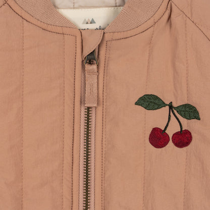 "Cherries Me" Pailetten-Bomberjacke mit Kirsch-Motiv von Konges Slojd