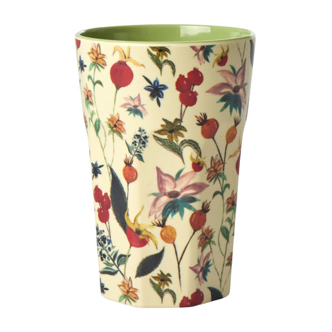 Großer Becher "Winter Rosebuds" mit floralem Design, Tall