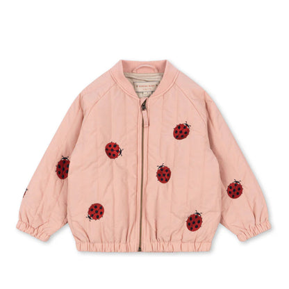 Juno Bomber Jacke mit Marienkäfer-Motiv "Mellow Rose"