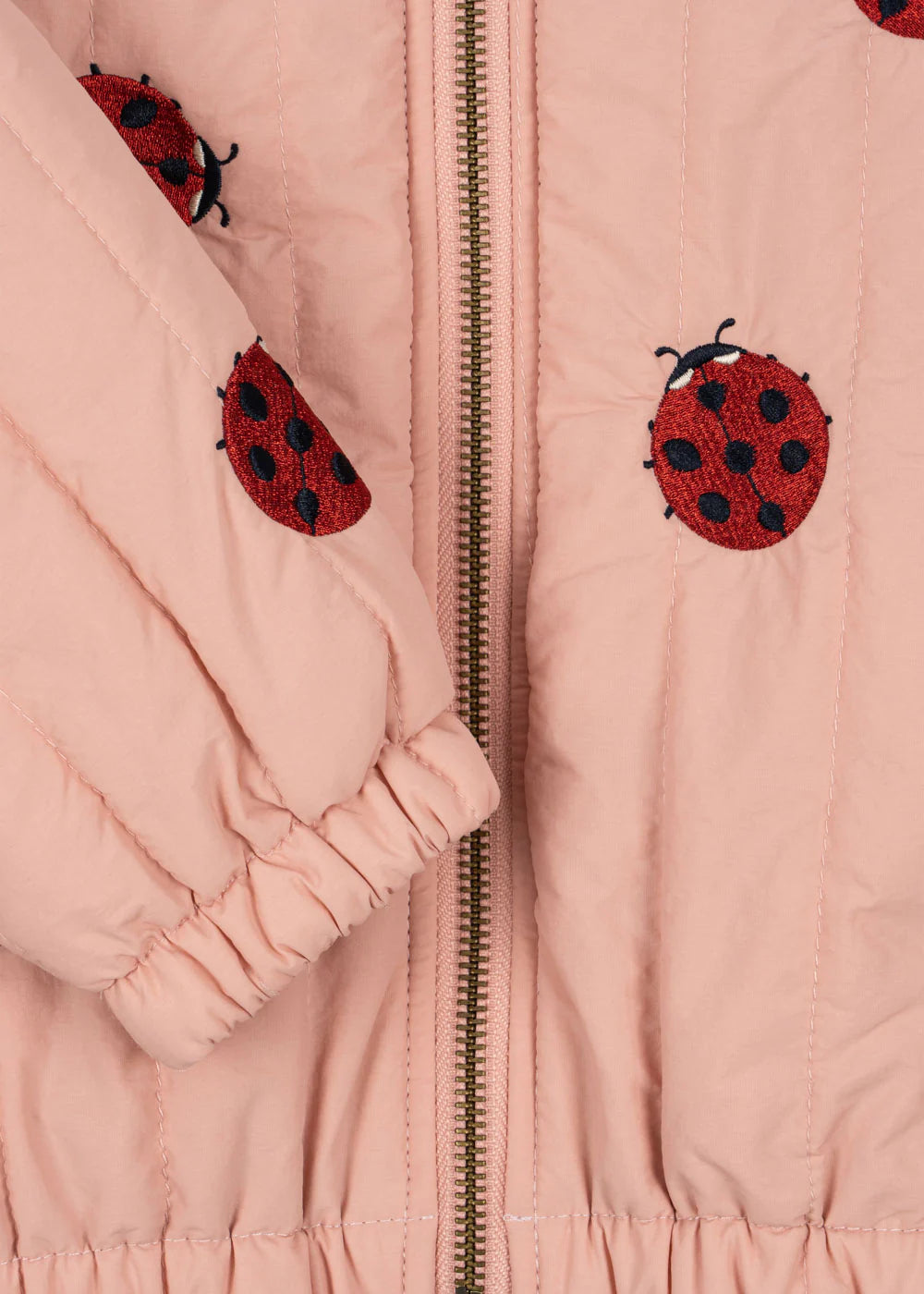 Juno Bomber Jacke mit Marienkäfer-Motiv "Mellow Rose"