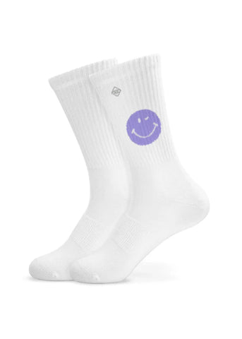 "Lila Smiley" - stylische Tennissocken für Frauen und Männer