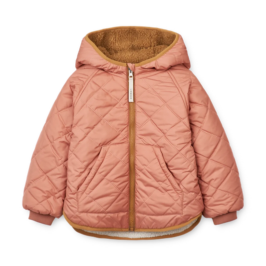 Kuschelige Wendejacke "Jackson Reversible Jacket" von Liewood, tuscany rose mix