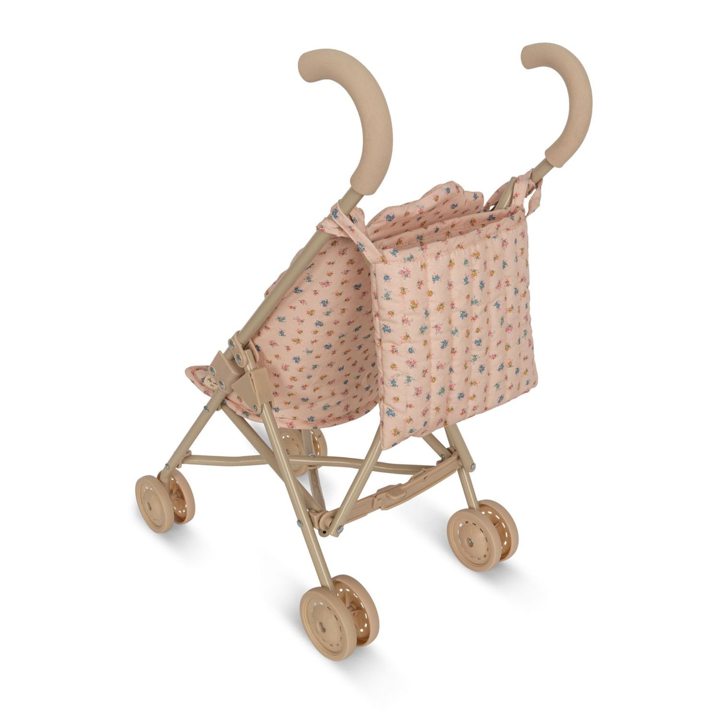 Rosa Puppenbuggy "Bloomie Blush" mit floralem Motiv von Konges Slojd