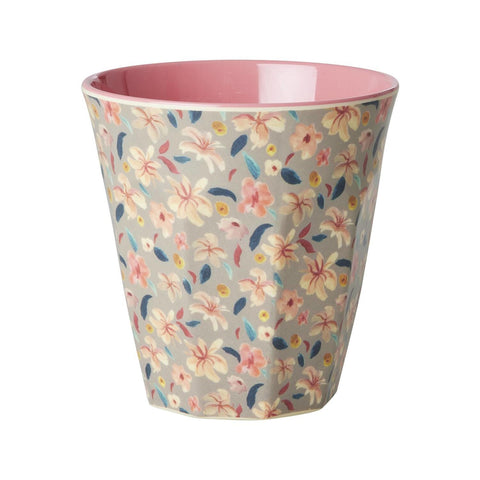 Becher "Sandy Flowers" mit Blumen-Motiv von Rice, Medium