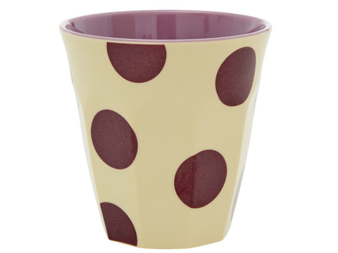 Becher "Purple Dots" mit Punkten, Medium