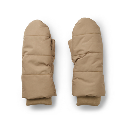 Gepolsterte Fäustlinge als Handschuhe für Kinder von 2-4 Jahren, beige