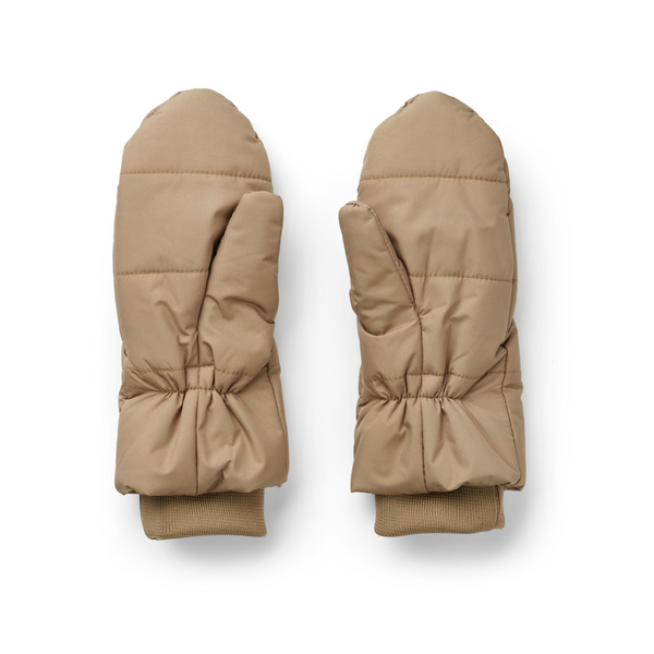 Gepolsterte Fäustlinge als Handschuhe für Kinder von 2-4 Jahren, beige