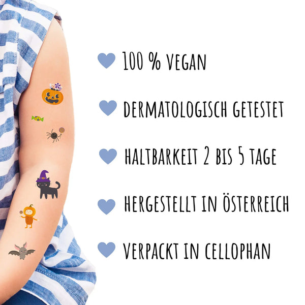 Halloween Tattoos, 3 verschiedene Bögen