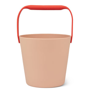 Leichter Silikoneimer "Moira Bucket" von Liewood, rosa/rot