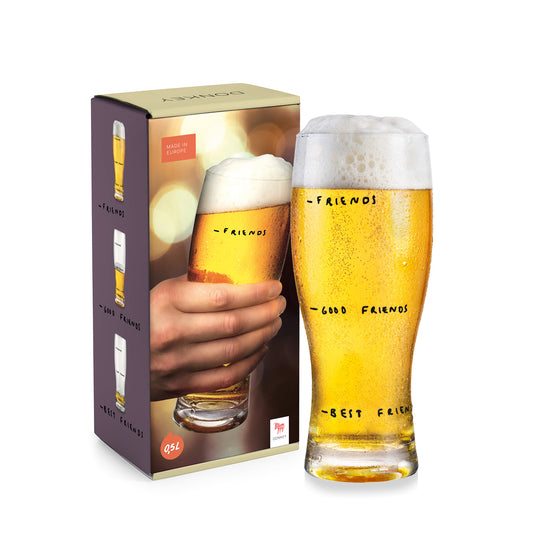 Bierglas mit lustiger Aufschrift als Geschenkidee